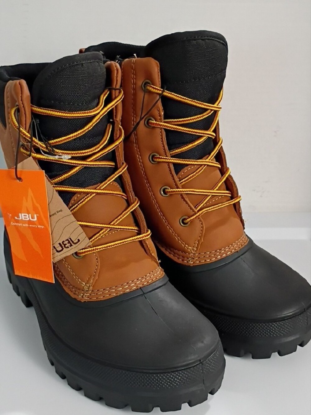 JBU ALL-TERRAIN WATERPROOF BOOTS Men's Brown and Black Winter Boots SIZE 9 NWT